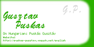 gusztav puskas business card