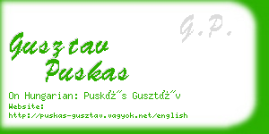 gusztav puskas business card